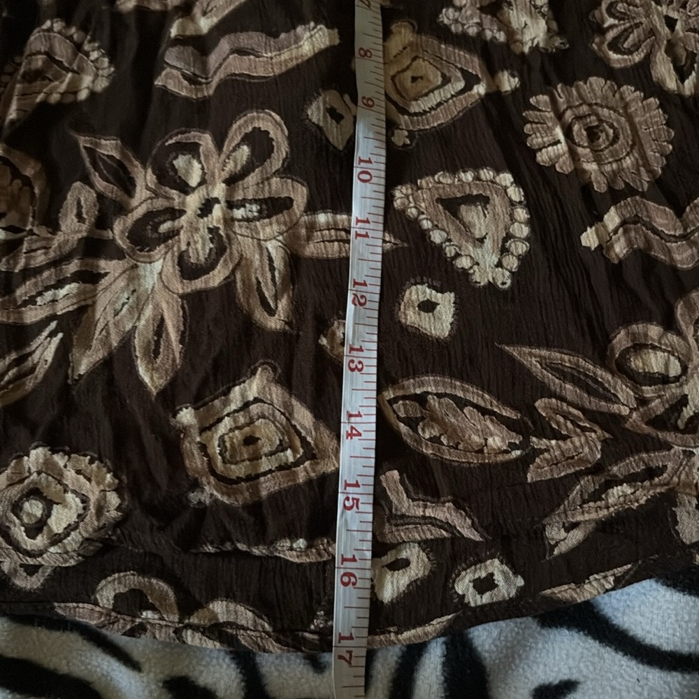 Vintage brown floral skirt🐻🍂 - Picture 6 of 6
